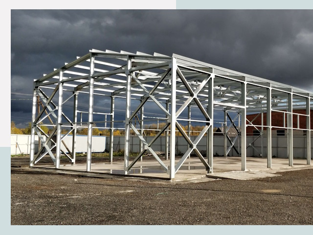 Двускатные ангары в Истра от 610 руб. за квадрат